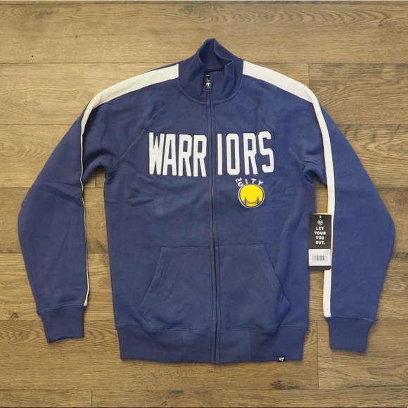 ‘47 Other - Golden State Warriors Zip Up Hoodie Blue White NWT